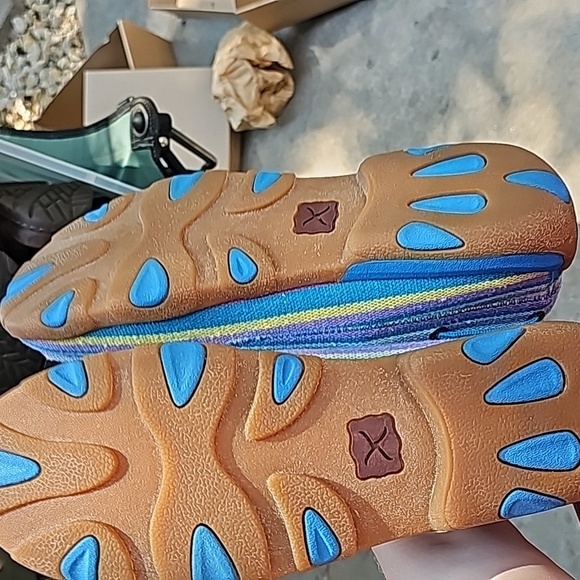 Twisted X #WDM0048 Boat Driving Moc Blue Textile Denim Shoes Women’s Size 10 M - Picture 6 of 7